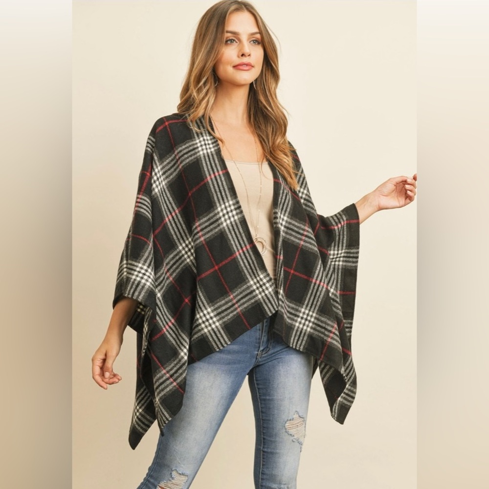 Plaid Poncho